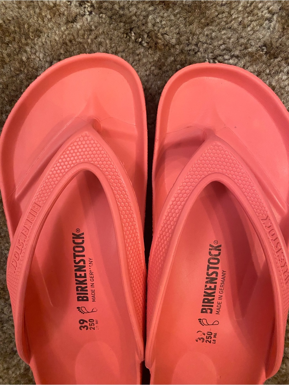 Birkenstock Coral-Pink EVA Thong Sandals - Picture 8 of 8